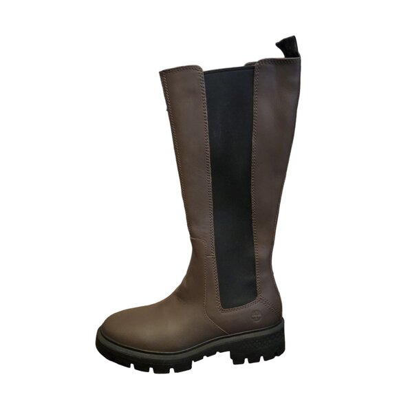 NEW Timberland Cortina Valley Boots Womens 9 Knee High Outdoors Rugged Brown - Picture 2 of 10